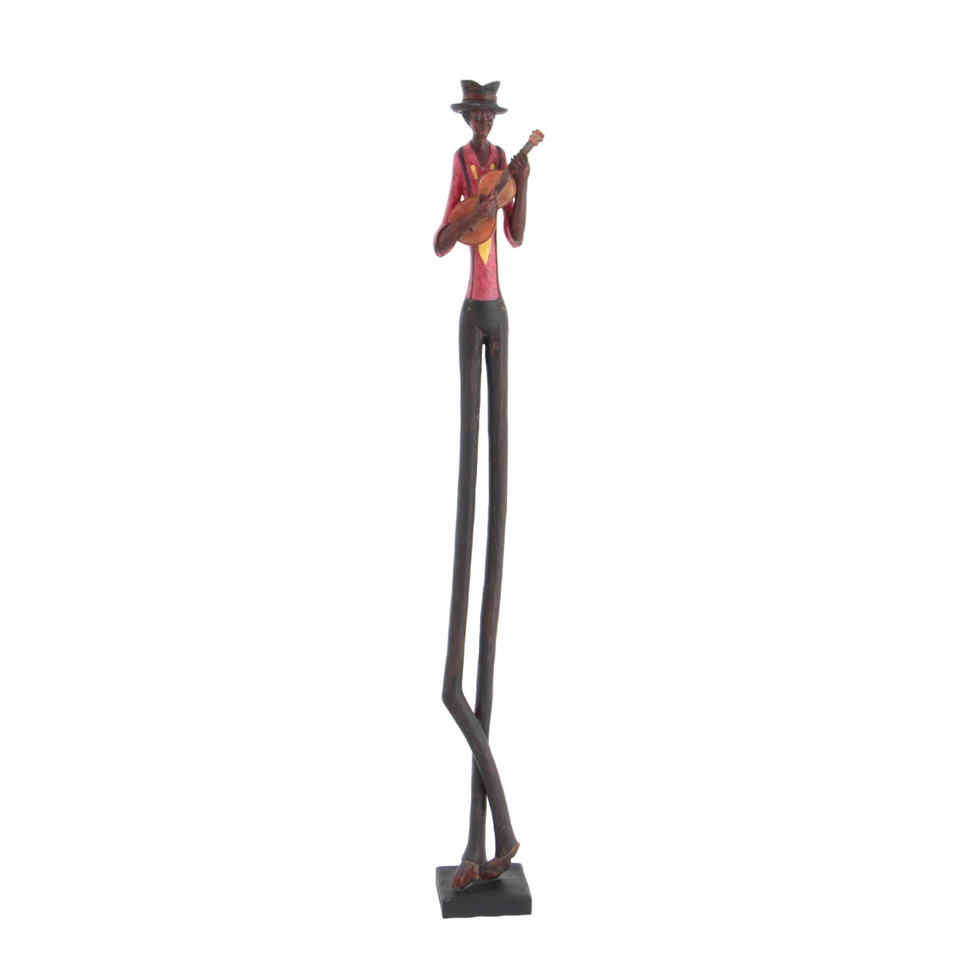 40" Brown Polystone Eclectic Musician Sculpture Set
